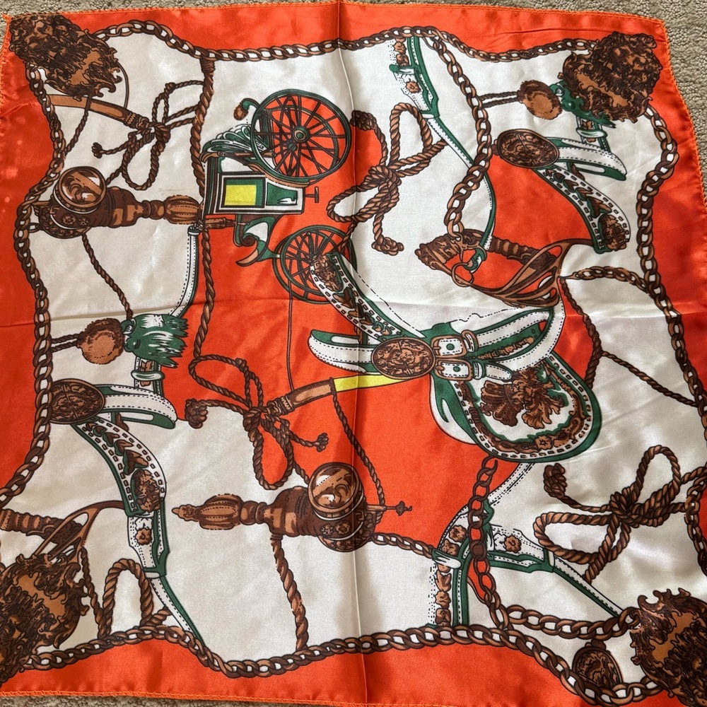 Beautiful Silk Scarf, Vibrant Colors, MINT condition!